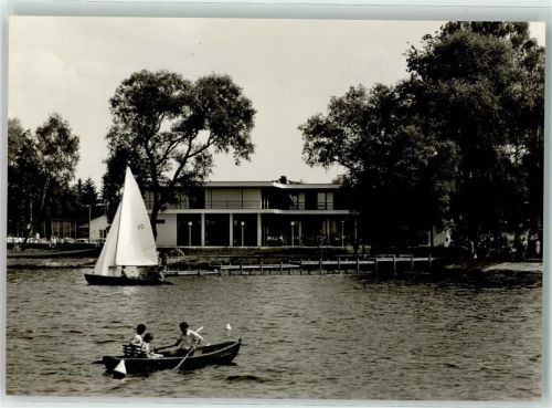 Dießen Hotel Strandcafe Ammersee Ruder- und Segelboot