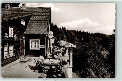 Trevesen Pension Naab-Klause Terrasse Emailleschilder - Werbung