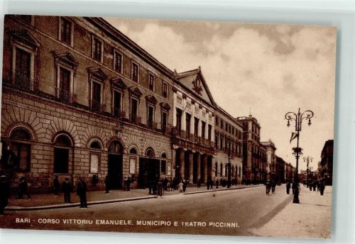 Bari Corso Vittorio Emanuele Municipio e Teatro Piccinni