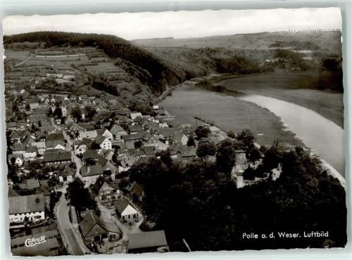 37647 W3453 Polle , Weser - Fliegeraufnahme
