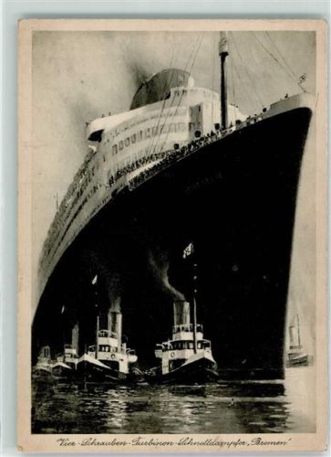 Bremen Norddeutsche Lloyd Vierschrauben Turbinen Schnelldampfer Schlepper
