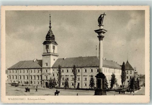 Warschau Königsschloss Straßenbahn Sigismundsäule