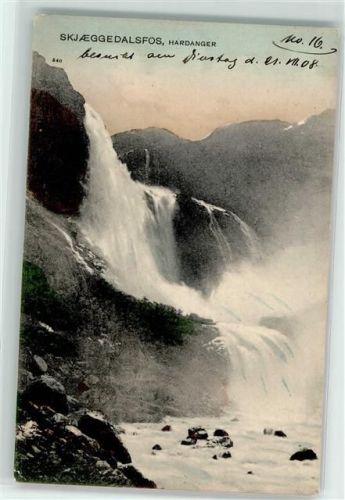 Hardangerfjord 1916 Skjaeggedalsfos Hardanger