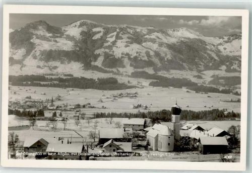 87561 W8980 Schöllang - Winter mit Bolsterlangerhorn Weiherkopf u. Rangiswangerhorn