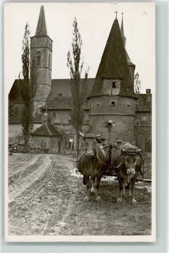 Dettelbach Ort handschriftlich Viehwagen Turm Kirche