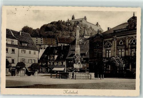 Kulmbach Marktplatz Brunnen Plassenburg
