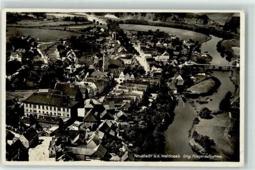 92660 W8482 Neustadt a.d.Waldnaab Foto AK Fliegeraufnahme