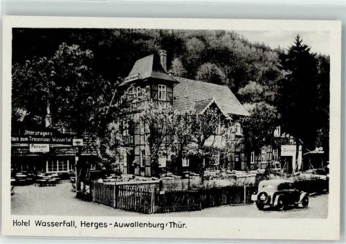 Herges Hotel Gasthaus Trusentaler Wasserfall Oldtimer