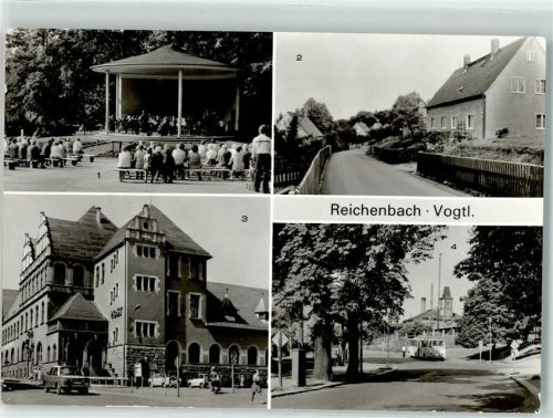 Reichenbach Musikpavillon im Stadtpark am Göltzschtalblick Post Bahnhofstraße Auto