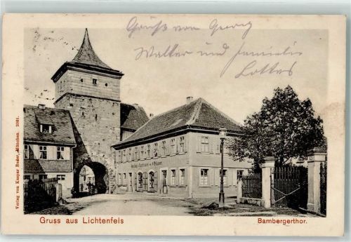 Lichtenfels 1904 Bambergertor Buchbinderei A.Brückner