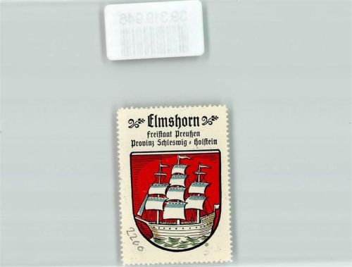 Elmshorn Wappen Segelschiff Kaffee Hag Nr. 9