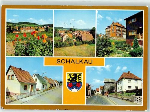 Schalkau Polytechnische Oberschule Karl Marx Siedlung Bahnhofstraße Wappen