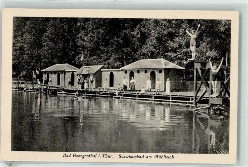 Georgenthal Schwimmbad am Mühlenteich Sprungturm
