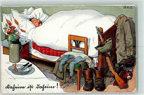 1919 Daheim ist Daheim Soldat Gewehr Uniform Feldpost Kompanie 103