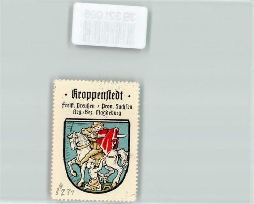 Kroppenstedt Wappen Kaffee Hag ca. 1920-1940 St. Martin Bettler