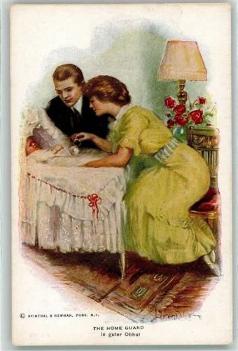 Reinthal & Newmann Nr. 818 The Home Guard Baby Familienidyll AK
