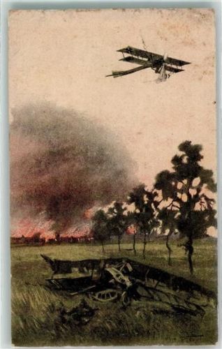 1916 Der Sieger - Flugzeug abgeschossen AK