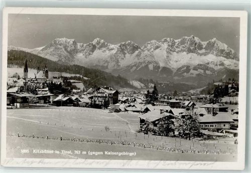 Kitzbühel Winter gegen Kaisergebirge
