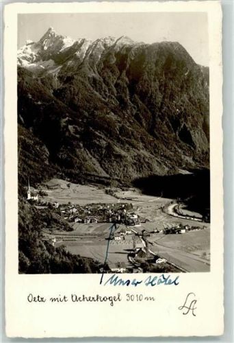 6433 Oetz Foto AK Kirche Acherkogel 3010 m