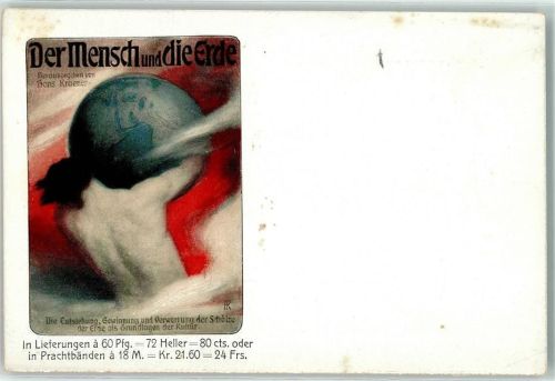 Der Mensch und die Erde Werbung Druckerzeugnis