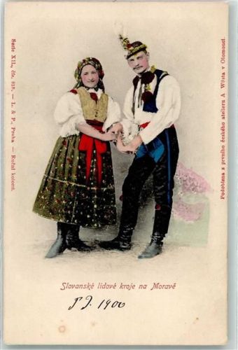 Nove Mesto na Morave 1900 Slovanske lidove kroje Tracht