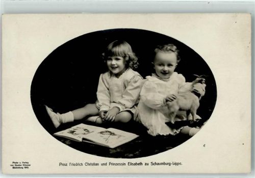 Prinz Friedrich Christian und Prinzessin Elisabeth Spielzeug Adel Schaumburg-Lippe