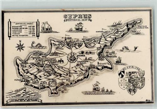 Nicosia Landkarte Wappen