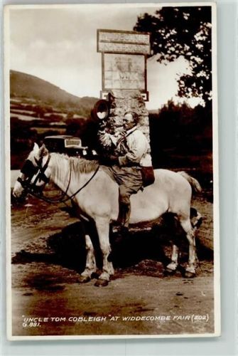 Uncle Tom Cobleigh at Widdecombre Fair Typen AK Motiv Großbritannien 1951 Foto AK