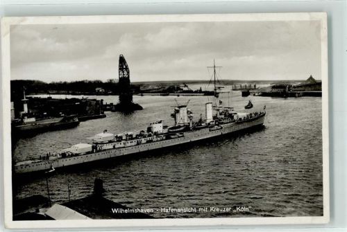 Wilhelmshaven Kreuzer Köln Hafen