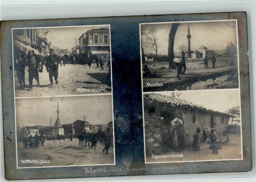 Skopje 1915 Bazarstraße Moschee Wilhelmsplatz Zigeunerviertel Feldpost