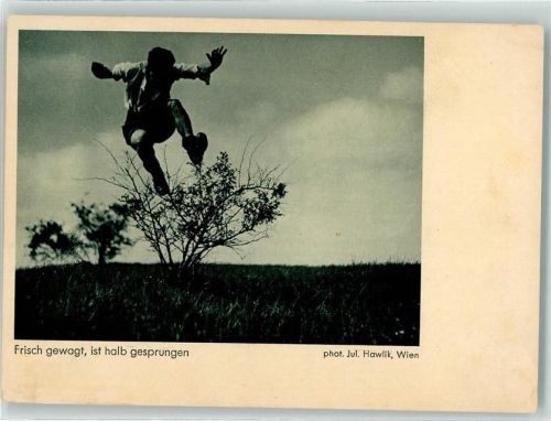 Werbung Photo-Porst - Frisch gewagt, ist halb gesprungen