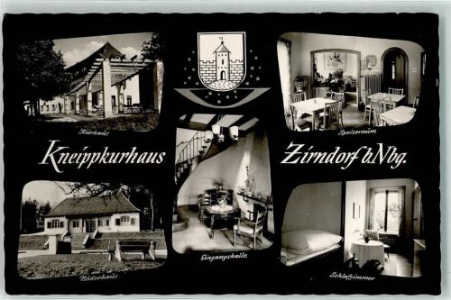 90513 W8502 Zirndorf , Mittelfr Gebrauchsspuren Kurhaus Wappen Speiseraum Bäderhaus Eingangshalle Schlafzimmer