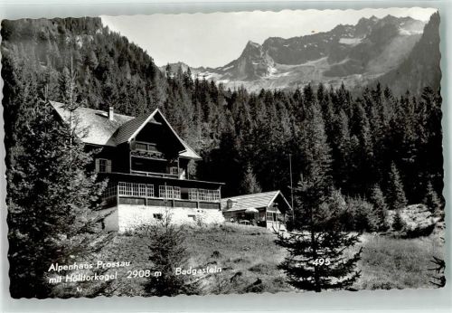 Prossau Alpenhaus mit Hölltorkogel 2908 m Hüttenstempel