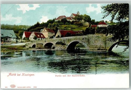 97717 W8737 Aura a d Saale - Saalebrücke Kirche