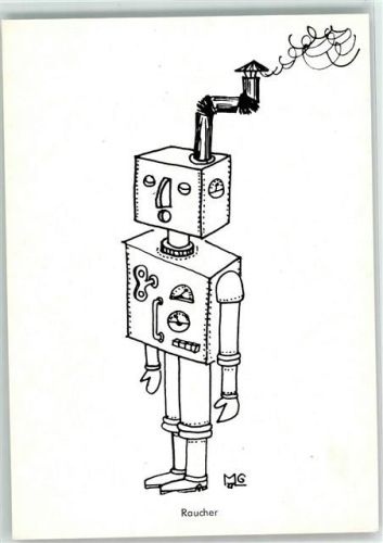 Raucher Roboter sign M. Grosu