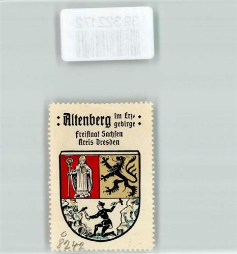 Altenberg Vignette Wappen Freistaat Sachsen Kreis Dresden