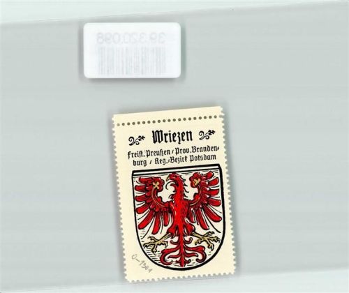 Wriezen Wappen Roter Adler Kaffee Hag Nr. 74