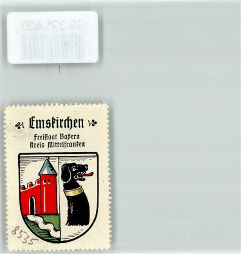 Emskirchen Vignette Wappen Freistaat Bayern Kreis Mittelfranken