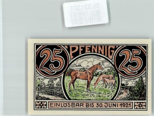 Winsen Notgeld 25 Pfennig Schafherde Pferdeweide