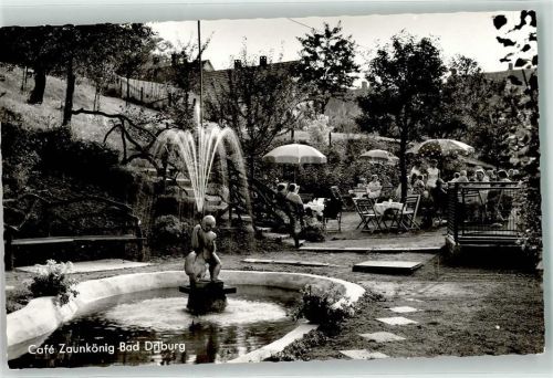 Bad Driburg Cafe Zaunkönig Garten Springbrunnen