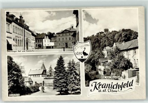 Kranichfeld Oberschloß Niederburg Gasthaus Meininger Hof und Ratskeller
