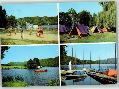 Mittweida Talsperre Kriebenstein Segelboot Volleyball