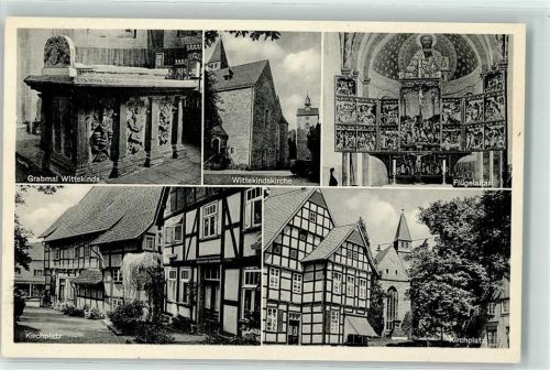 Enger Grabmal Wittekind Kirchplatz Wittekindkirche Flügelaltar