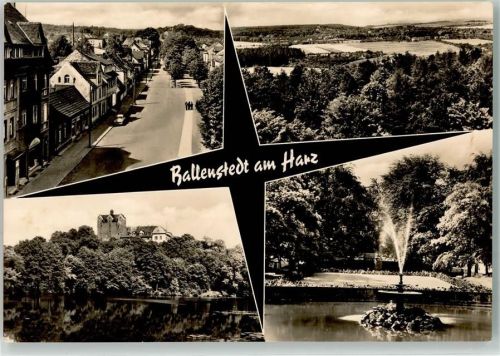 Ballenstedt Parkanlage Springbrunnen Schloß Ballenstedt
