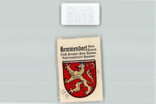 Hemmendorf Wappen Kaffee Hag ca. 1920-1940 Gekrönter Löwe