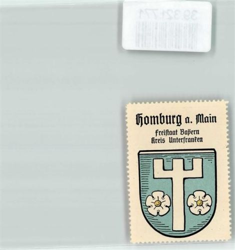 Homburg Vignette Wappen Freistaat Bayern Kreis Unterfranken