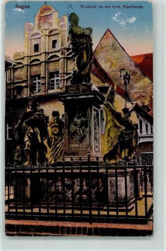 Sagan Denkmal an der Katholischen Pfarrkirche