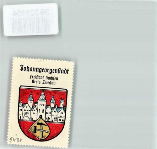 Johanngeorgenstadt Wappen Kaffee Hag ca. 1920-1940 Gebäude Berghämmer