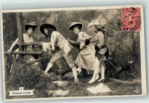 1906 Serie Chasse-croise Nr. V Jagd Spiel für Erwachsene