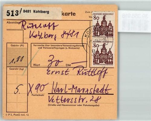 Kohlberg Paketkarte